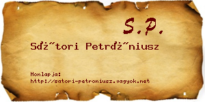Sátori Petróniusz névjegykártya